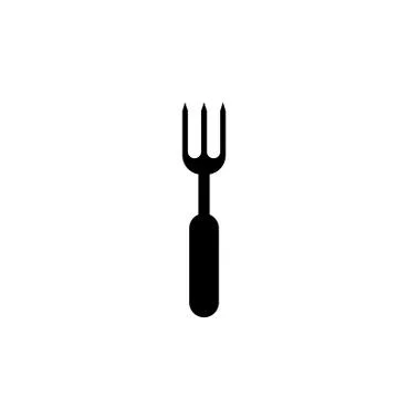 Fork Flat Vector Icon Stock Illustration