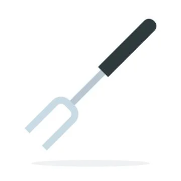 Fork for frying meet vector flat isolated Stock Illustration