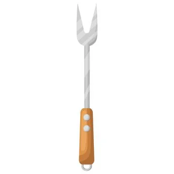 A fork for the grill. Vector illustration on a white background Stock Illustration