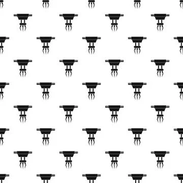 Fork hand crane pattern seamless vector Stock Illustration