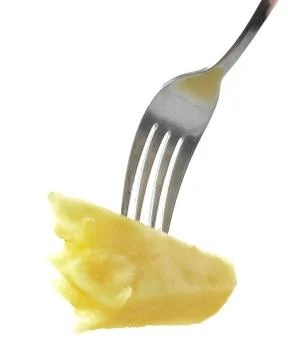 Fork Holding Pineapple Stock Photos