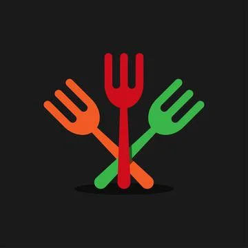 Fork icon element for design. Stock Illustration