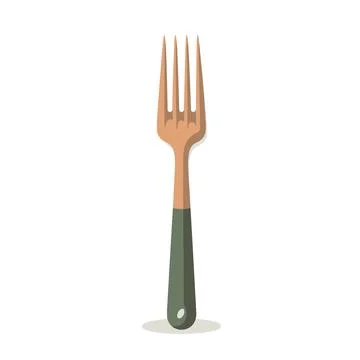 Fork icon. Flat illustration of fork vector icon for web design Illustrazione stock
