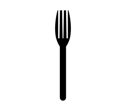 Fork icon illustrated in vector on white background Stock Illustration