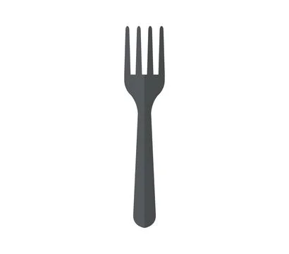 Fork icon illustrated in vector on white background Stock Illustration