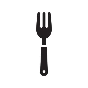 Fork icon logo design template isolated Stock Illustration