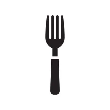 Fork icon logo design template isolated Stock Illustration