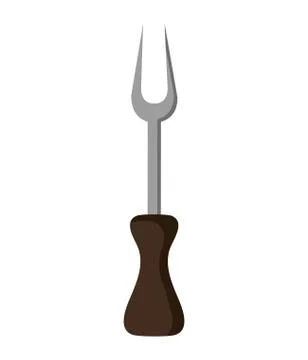Fork icon. Steak house design. Vector graphic Illustrazione stock