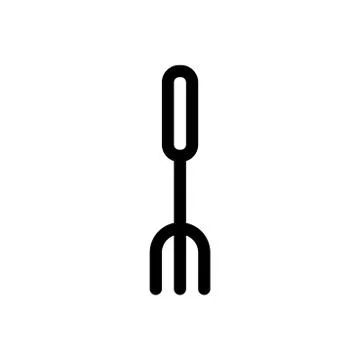 Fork icon vector, Cooking line icon Stock Illustration