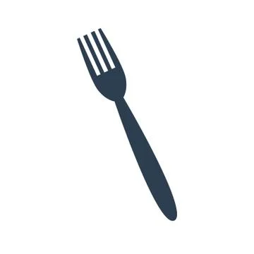 Fork icon on white background. Stock Illustration