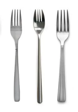 Fork  isolated on white Stock Photos