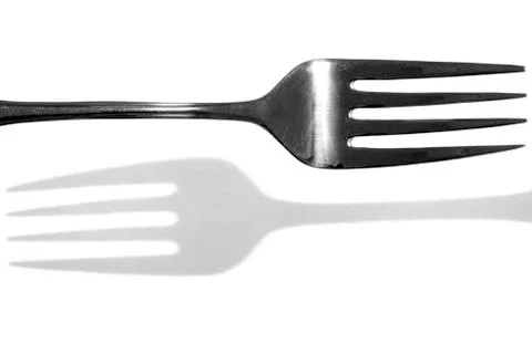 Fork with Its Shadow Stock Photos