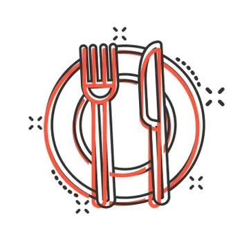 Fork, knife and plate icon seamless pattern background. Restaurant