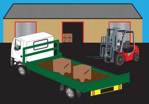 Fork lift Illustrazione stock