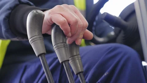 Fork lift truck operator Stock Footage 172422388