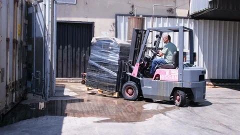 Fork Lift Worker Stock-Footage 232412862