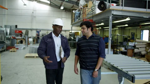 Fork lift workers change shift duty Stock Footage 32933192