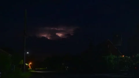 Fork lightning during thunder storm york yorkshire united kingdom Stock Footage 258659939