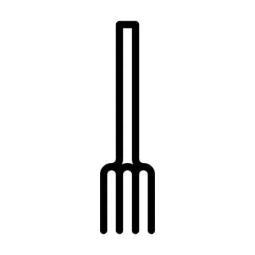 Fork line icon isolated on white background. Black flat thin icon on modern.. Stock Illustration