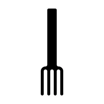 Fork line icon isolated on white background. Black flat thin icon on modern.. Stock Illustration