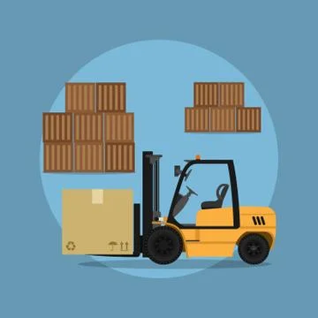 Fork loader Stock Illustration
