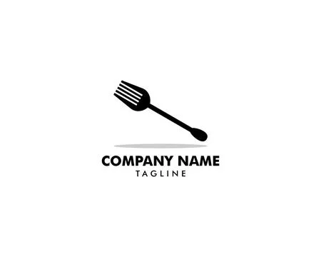 Fork logo, fork logo design for restaurant Stock Illustration