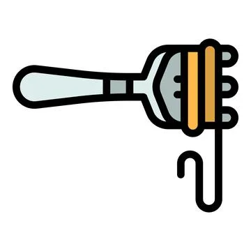 Fork pasta icon vector flat 스톡 일러스트