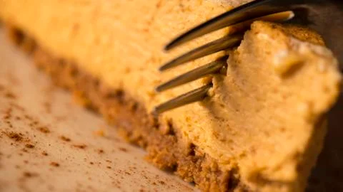 Fork in Pie, Close Up Stock Photos