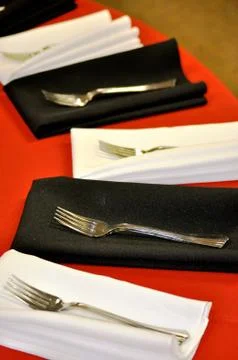 Fork place setting 写真素材