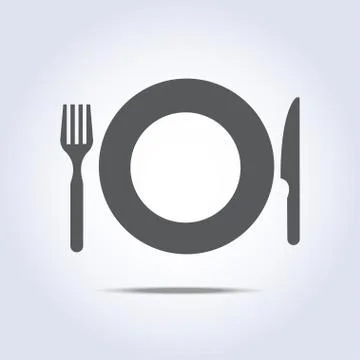 Fork plate knife icon Stock Illustration