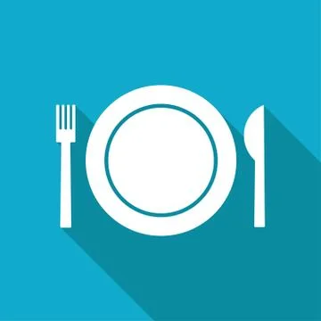 Fork plate knife Stock Illustration