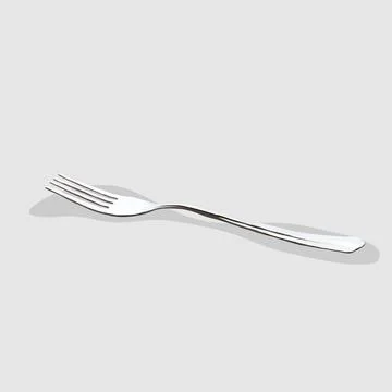 Fork Realistic hand drawn illustrations and vectors white background Stock Illustration