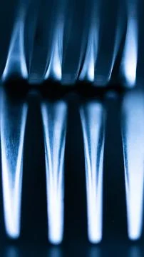 Fork reflection Stock Photos
