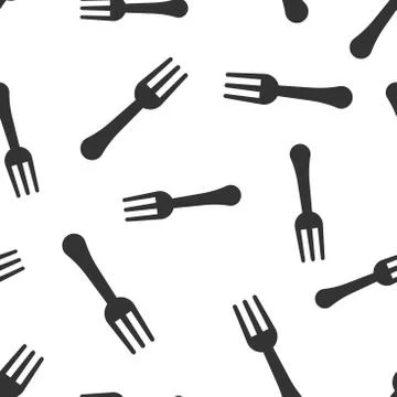 Fork restaurant icon seamless pattern background. Dinner equipment vector ill イラスト素材