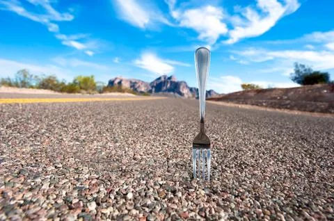 Fork in the road Stock Photos