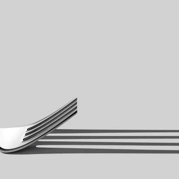Fork shadow lines Stock Illustration