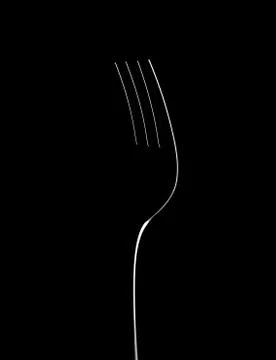 Fork silhouette Stock Illustration