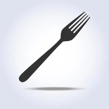 Fork simple icon gray colors Stock Illustration