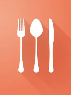 Fork spoon and knife Stock Illustration