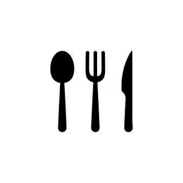 Fork, spoon and knife isolated vector illustration. Stock Illustration