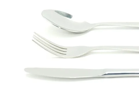 Fork spoon and knife Foto stock
