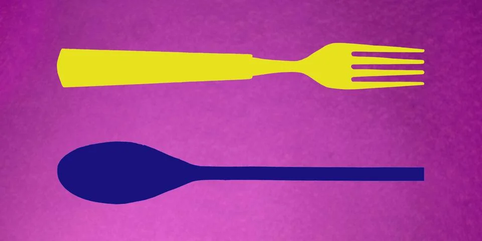 Fork Spoon Silhouette Stock Illustration