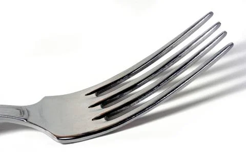 Fork in studio on white zone Stock Photos