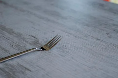 Fork on the Table, Natural Shot Stock Photos