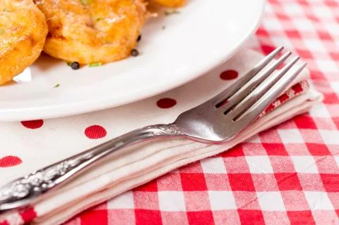 Fork on the table Stock Photos