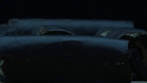 Fork takes cake roll 스톡 동영상 83161311