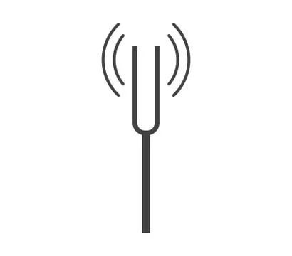 Fork tuning icon on white background Stockillustratie