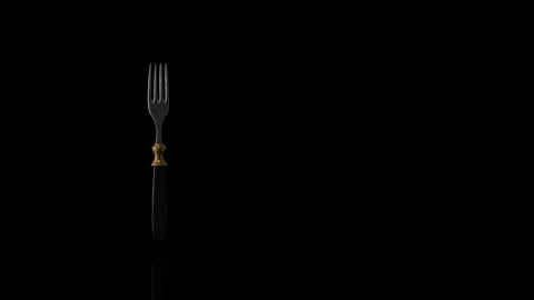 Fork turns on itself - loop animation Stock Footage 251686654