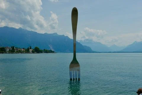 The fork at Vevey Stock Photos