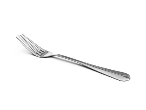 Fork on white Stock Illustration